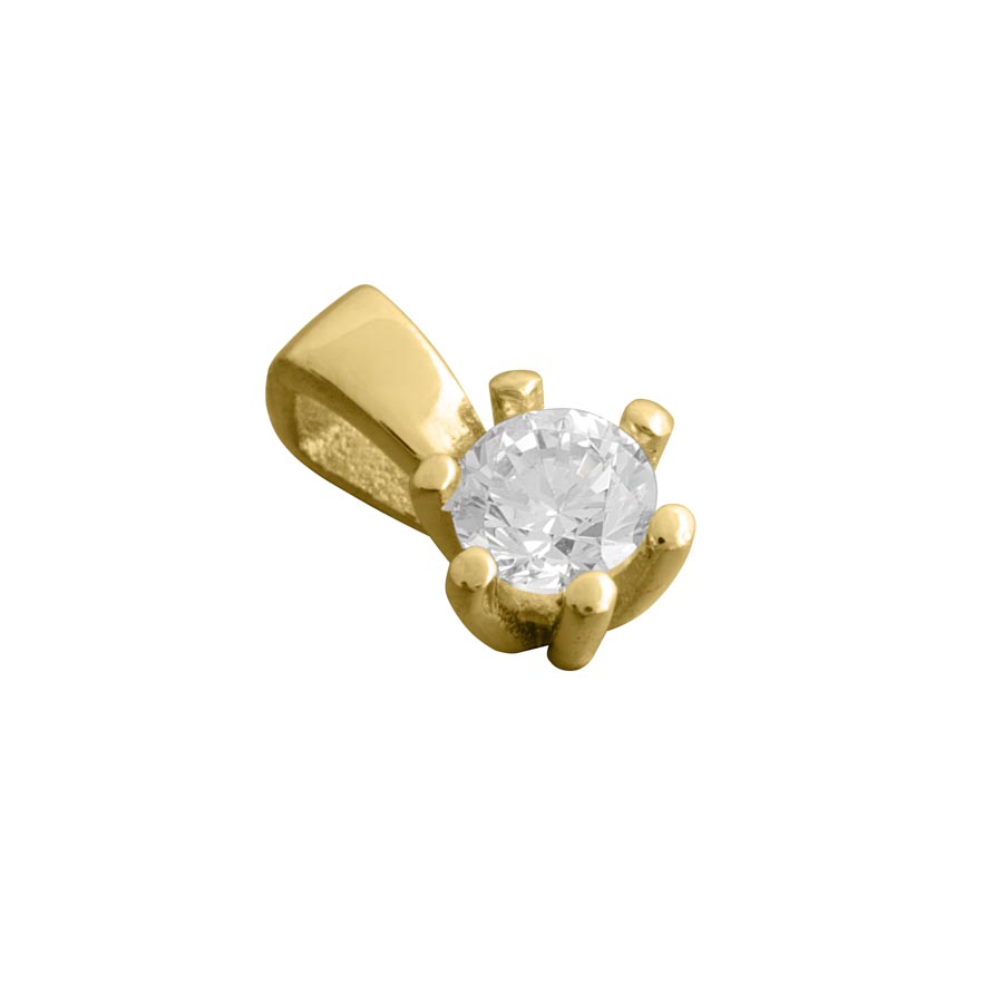 212369-7138-001 | Anhänger gold-park 212369 750 Gelbgold<br> Brillant 0,200 ct H-SI ∅ 3.8mm<br>100% Made in Germany  