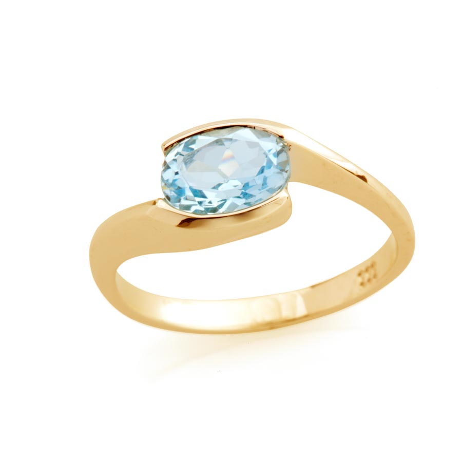503334-5100-049 | Damenring gold-park 503334 585 Gelbgold, Aquamarin100% Made in Germany   827.- EUR   